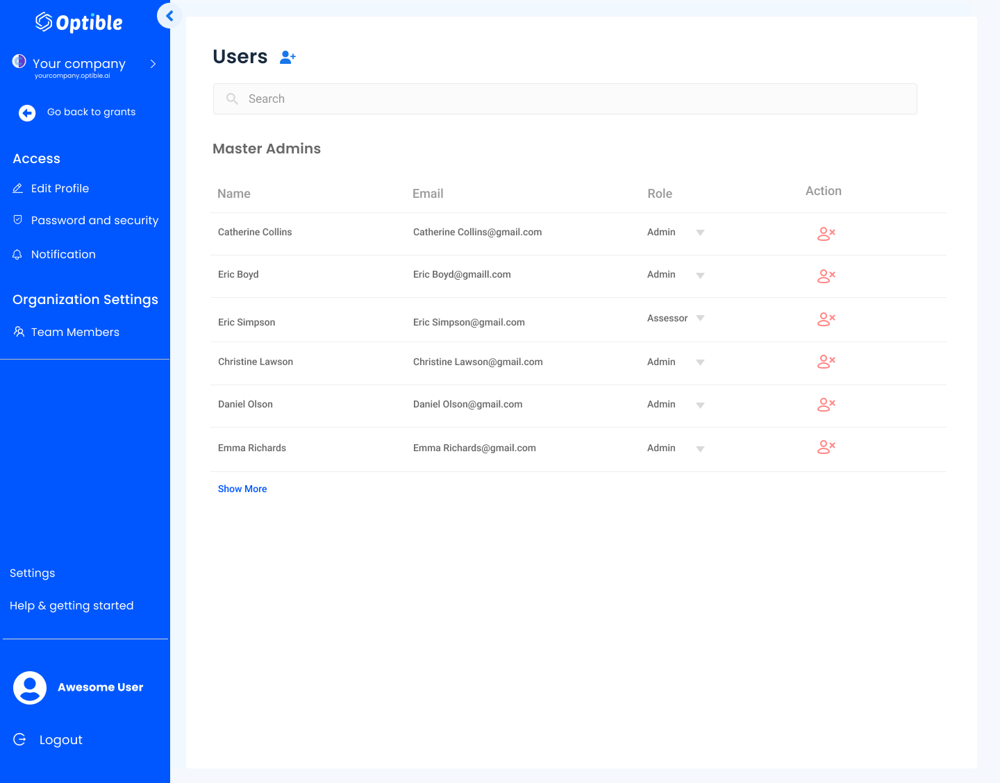 Organizational Settings