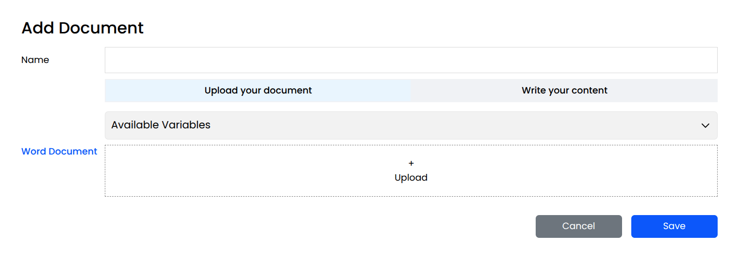 Add Contract and Letters