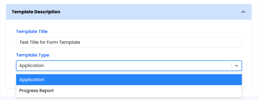 Template description