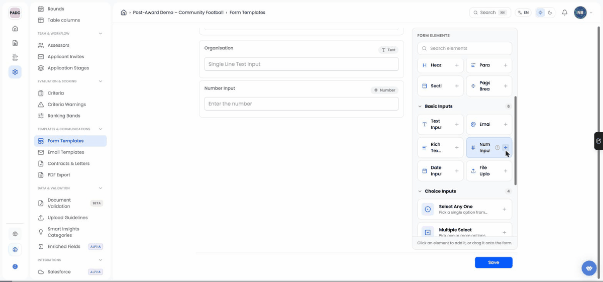 Building the invoice review form