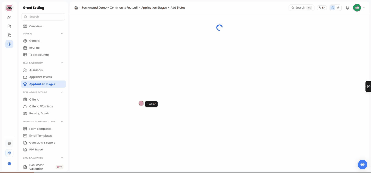 Adding the Invoice under review status with the form required