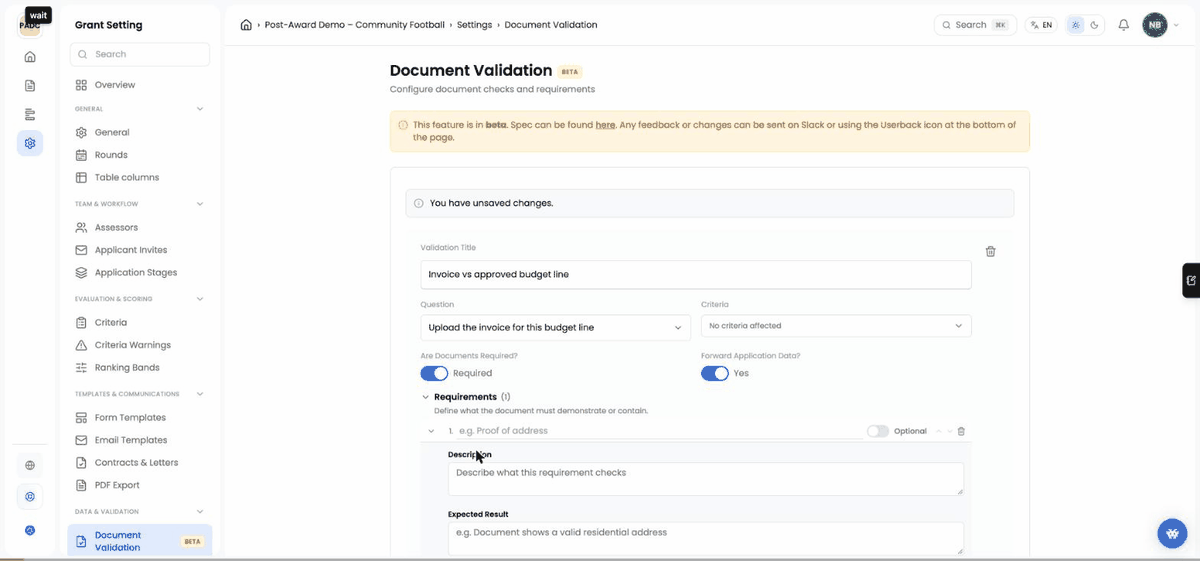 Adding three invoice checks in Document Validation