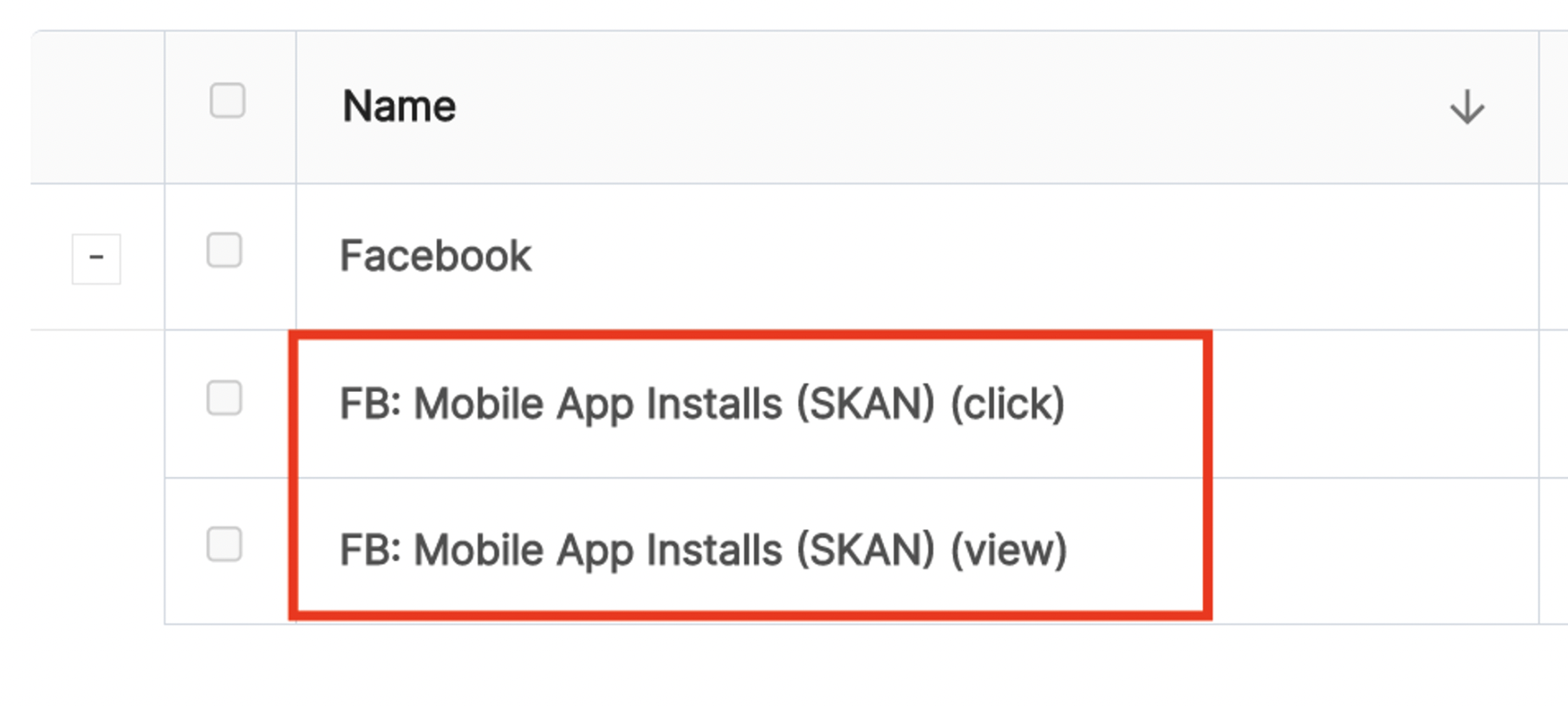 Skan metrics for Facebook