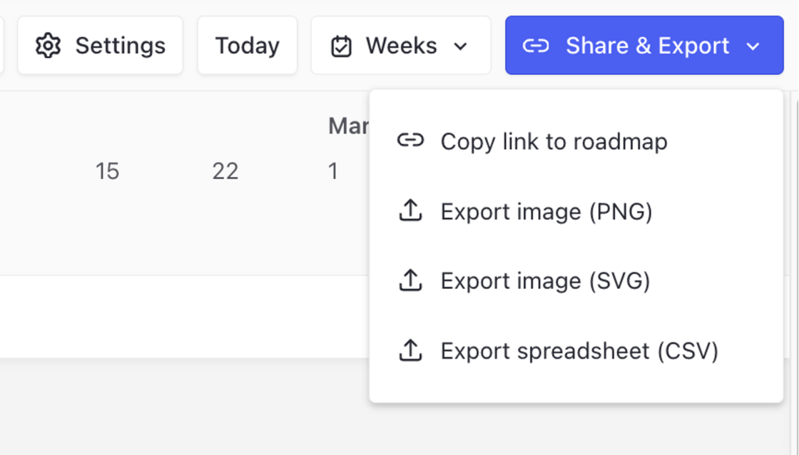 export options