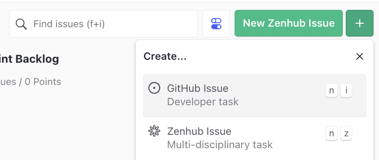 Zenhub Issues