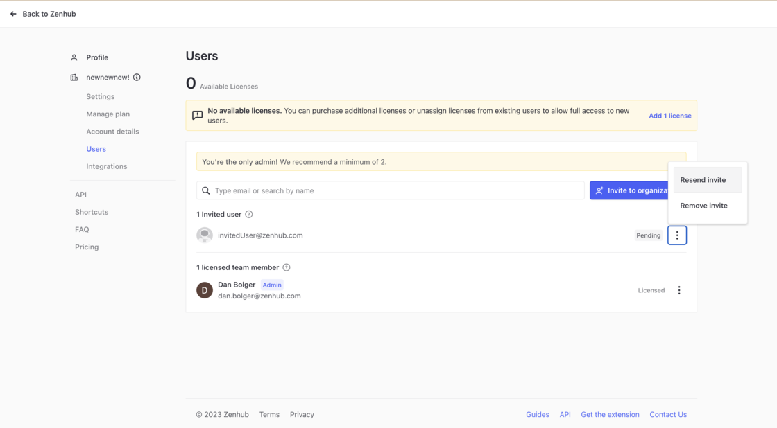 invite management