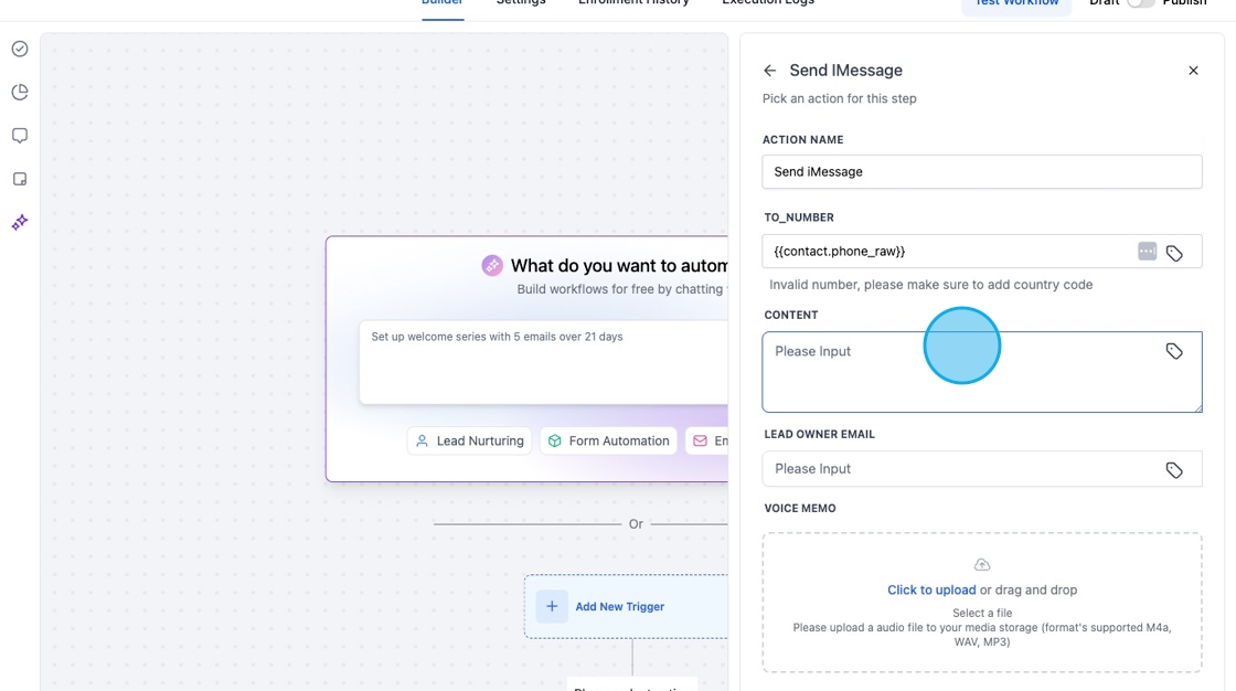 Create a New Workflow to Send an iMessage - Step 14.png