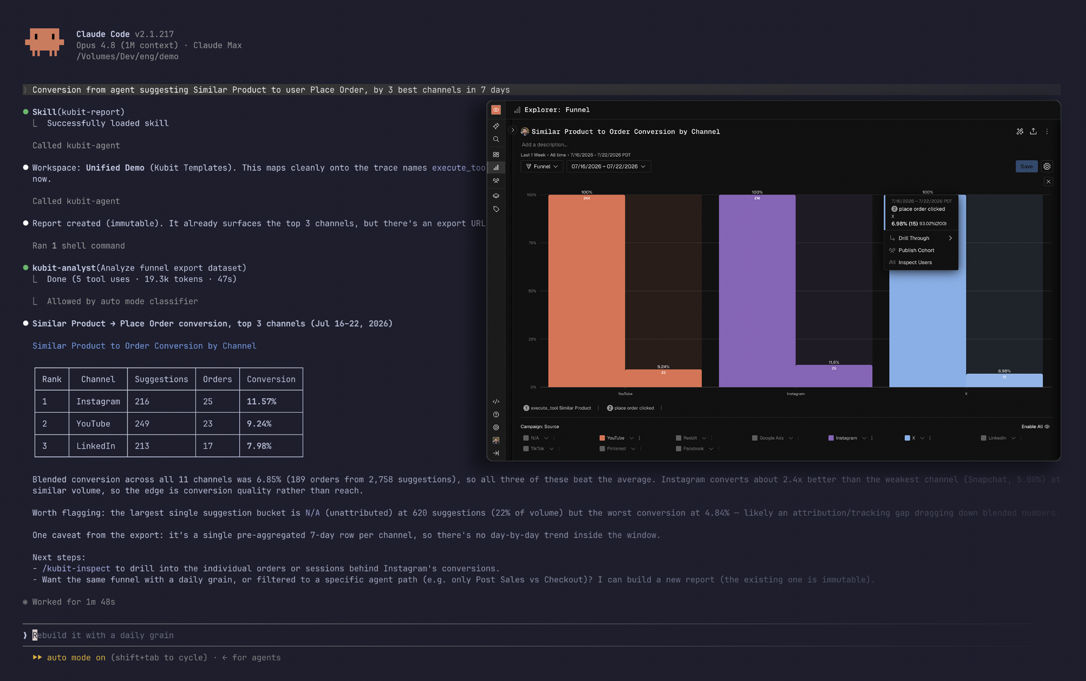 Kubit Product Analytics - Optimize Agent Actions with User Behavior.
