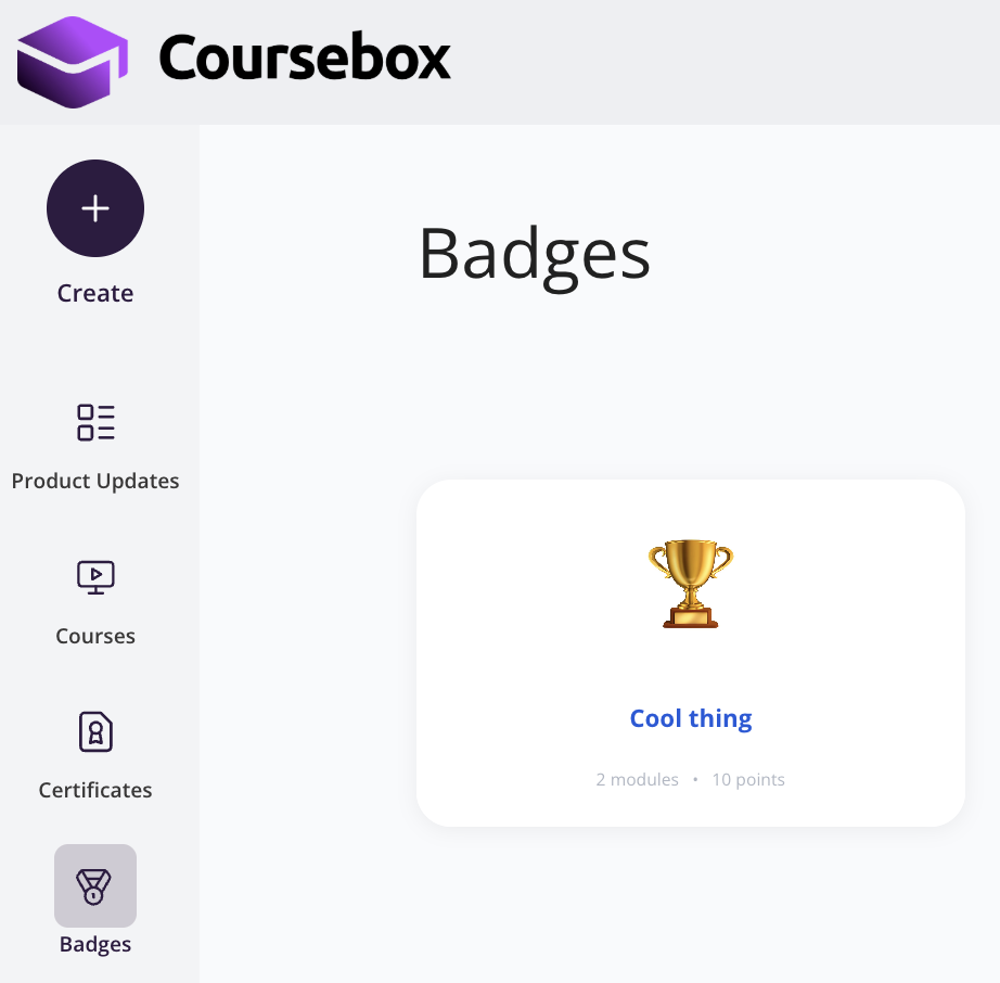 Achievements icon in sidebar