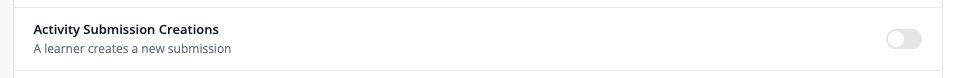 Activity Submission Comments checkbox in the Learning category