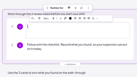 Inline visual editor showing text being edited in place