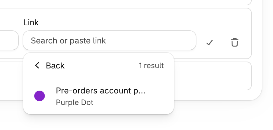 Screenshot showing how to configure the Purple Dot pre-orders account page menu item