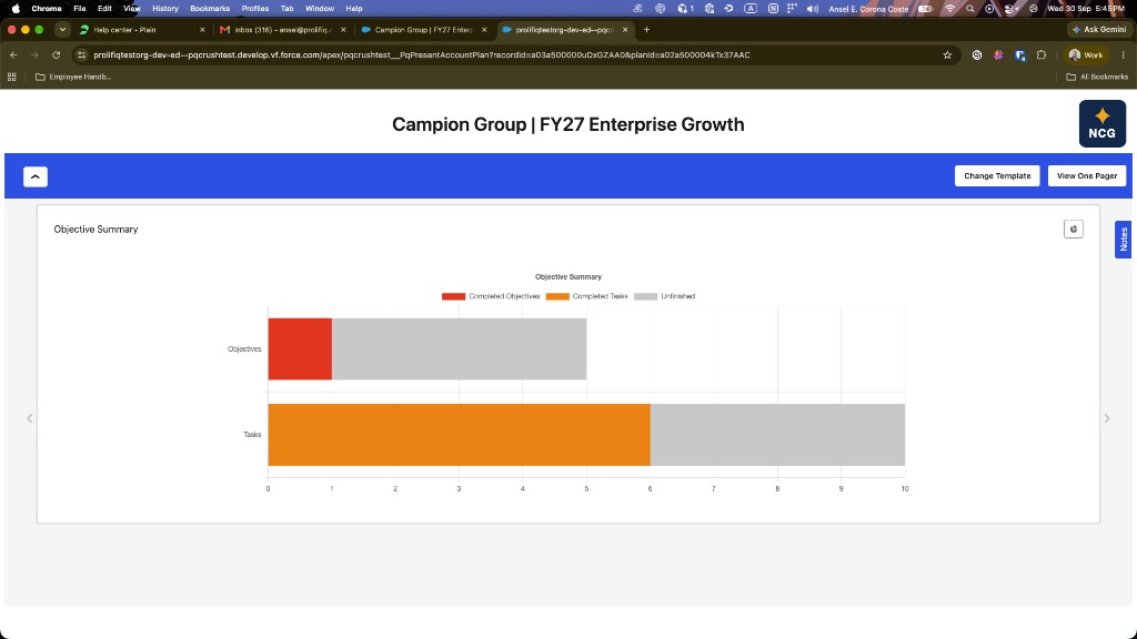 Presentation Mode with navigation and a populated component