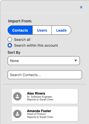 Add-person search open on a Relationship Map