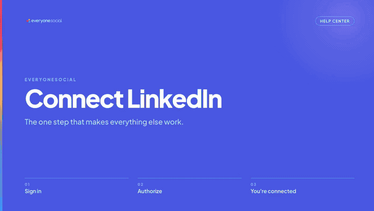 Screen recording: Connect to LinkedIn