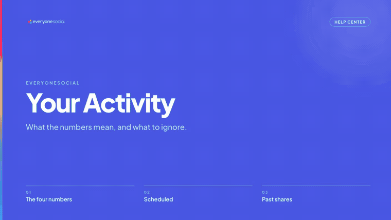 Screen recording: View Your Content and Stats Using Activity